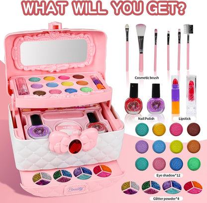 Kids Non-Toxic Washable Makeup Set for Safe Play Ages 4-12 5