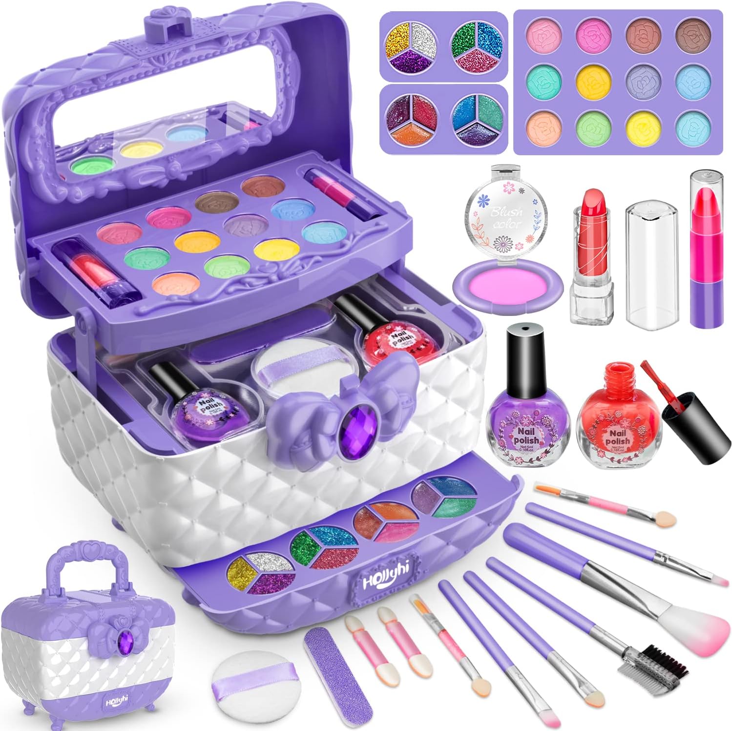 Kids Non-Toxic Washable Makeup Set for Safe Play Ages 4-12 6