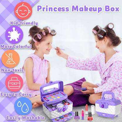 Kids Non-Toxic Washable Makeup Set for Safe Play Ages 4-12 7