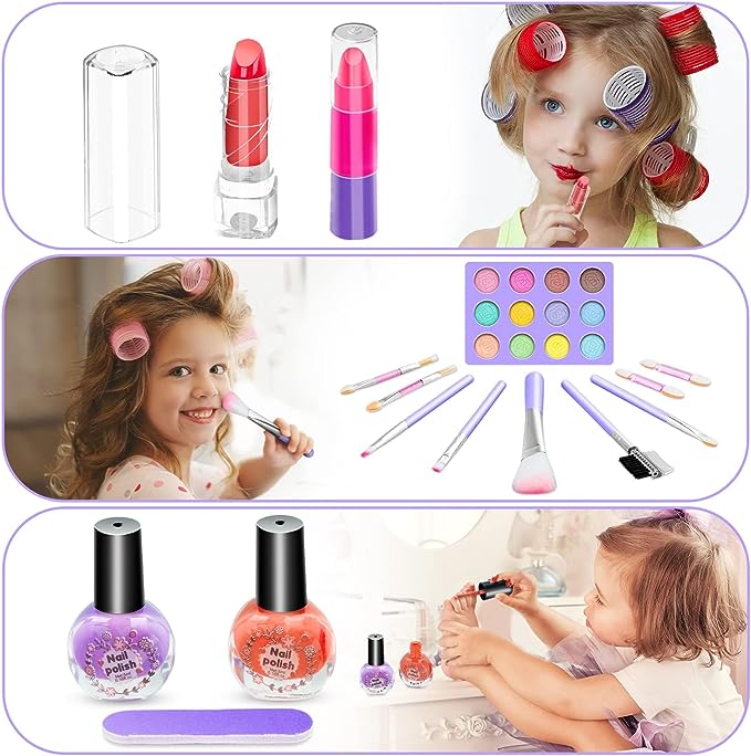 Kids Non-Toxic Washable Makeup Set for Safe Play Ages 4-12 8