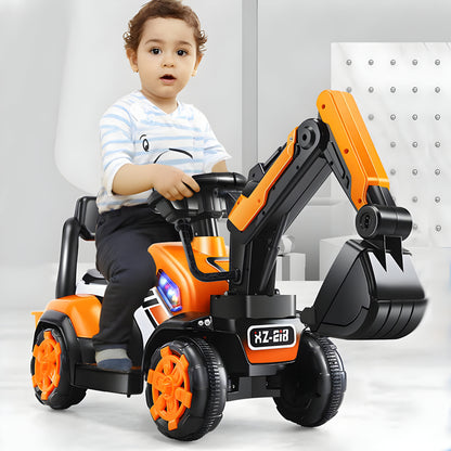 Ride-On Excavator Truck Toy 3-in-1 Digger Durable Construction Fun