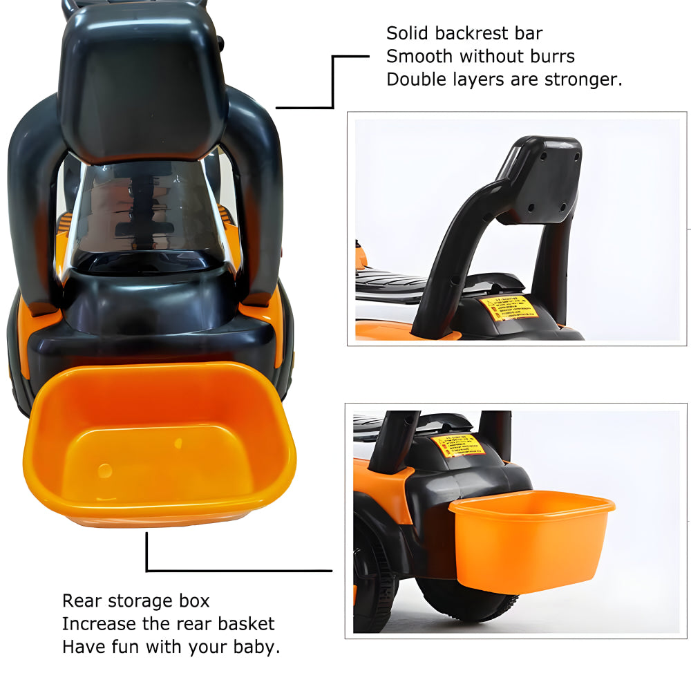 Ride-On Excavator Truck Toy 3-in-1 Digger Durable Construction Fun