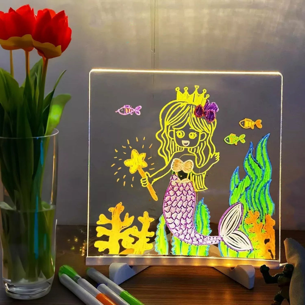 LED Drawing Board Art Canvas Light-Up Creativity for Kids and Adults 0
