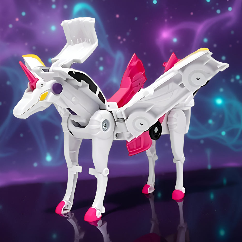 Magnetic Robot Car Toy Kids Transforming Vehicle Battery Free