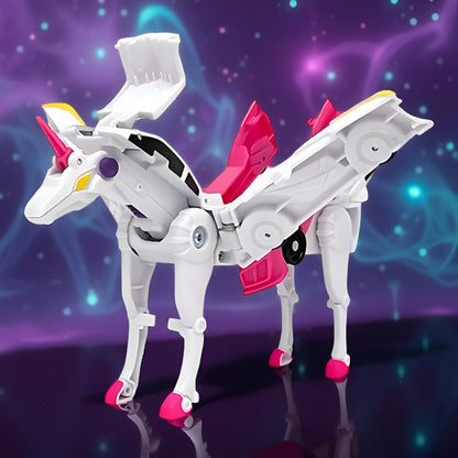 Magnetic Robot Car Toy Kids Transforming Vehicle Battery Free