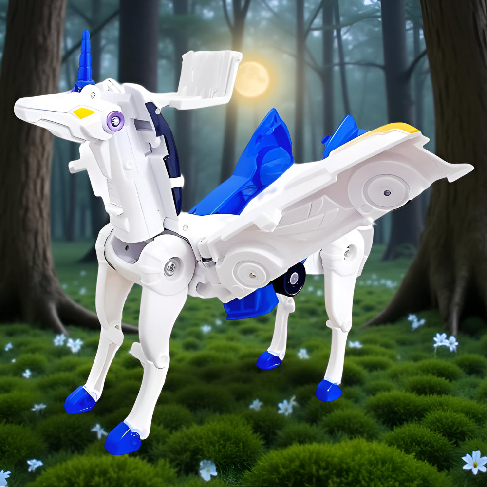 Magnetic Robot Car Toy Kids Transforming Vehicle Battery Free