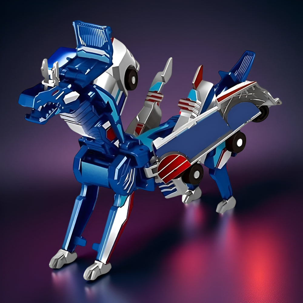 Magnetic Robot Car Toy Kids Transforming Vehicle Battery Free