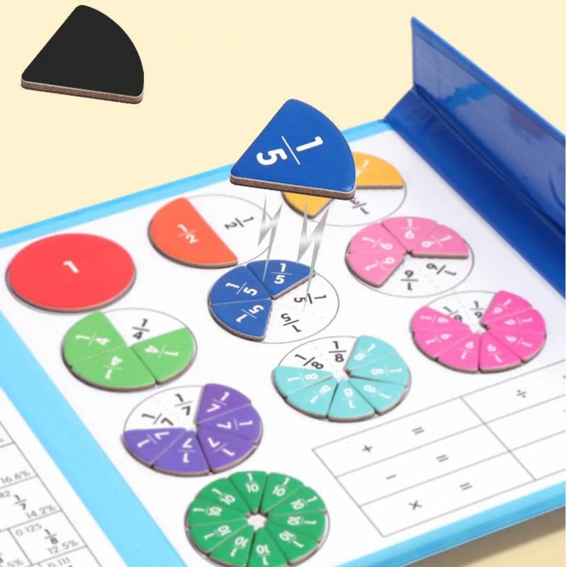 Magnetic Math Learning Game for Kids with Colorful Fraction Magnets 3