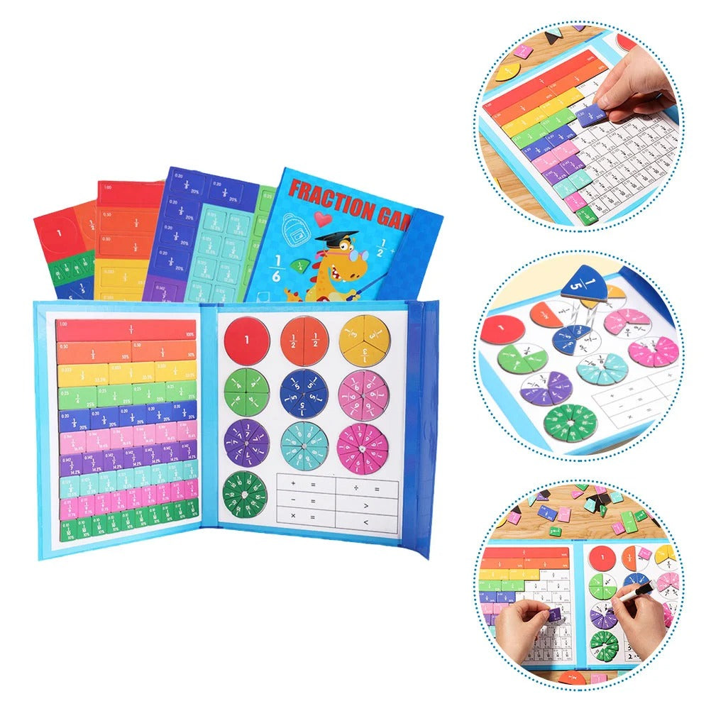 Magnetic Math Learning Game for Kids with Colorful Fraction Magnets 4