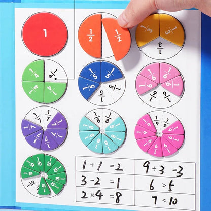 Magnetic Math Learning Game for Kids with Colorful Fraction Magnets 5