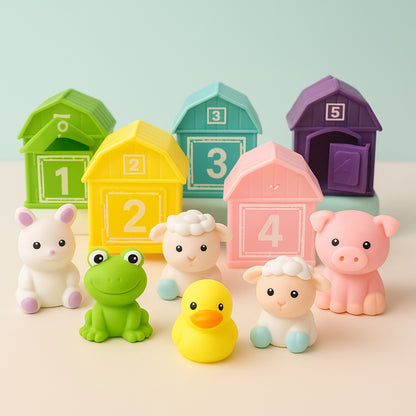 Montessori Farm Animal Toy Set Educational Learning Play