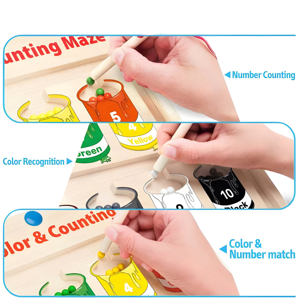 Montessori Magnetic Maze Toy Kids Educational Cognitive Game