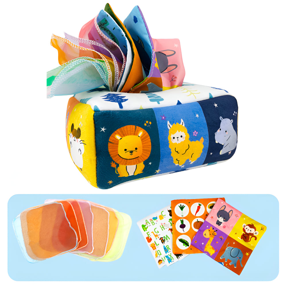 Montessori Tissue Box Baby Sensory Toy Educational Learning Cube