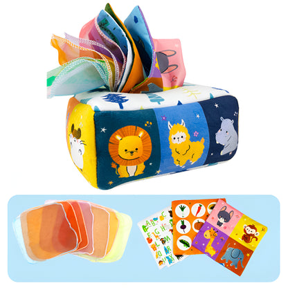 Montessori Tissue Box Baby Sensory Toy Educational Learning Cube