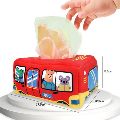 Montessori Tissue Box Baby Sensory Toy Educational Learning Cube