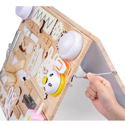 Montessori Busy Board - Wooden Activity Board for Toddlers 12x18 Inches 2