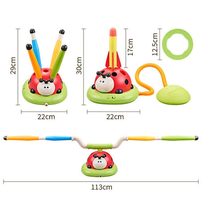 Outdoor Playset 3-in-1 Activity Center for Kids Jump Rope Ring Toss 4