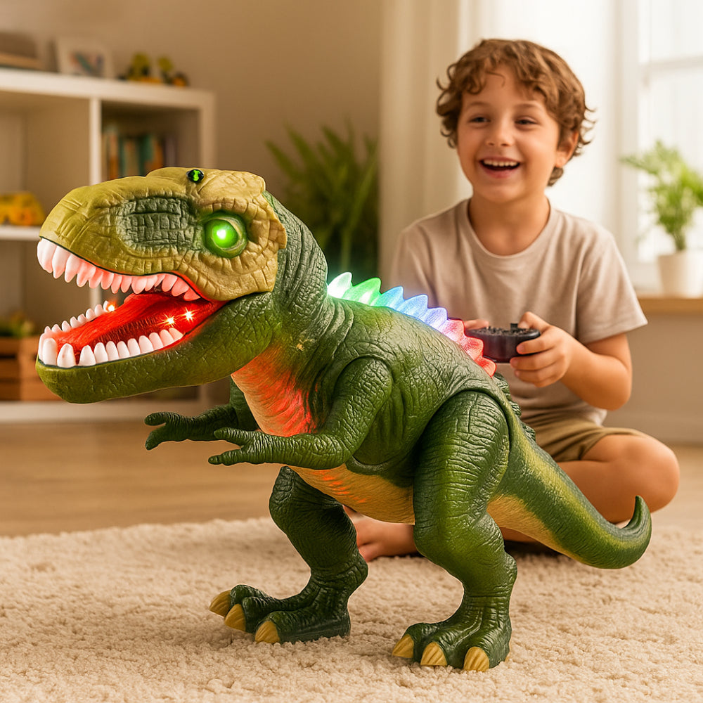 Remote Control Dinosaur Toy Realistic Lights and Sounds