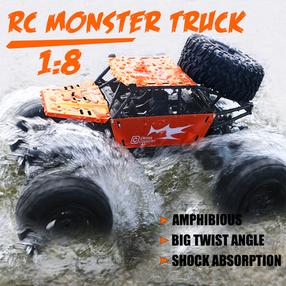 RC Truck Amphibious 1/8 Scale Waterproof 4WD Off-Road Vehicle 1