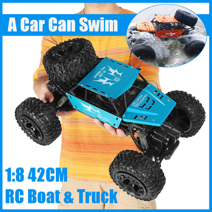 RC Truck Amphibious 1/8 Scale Waterproof 4WD Off-Road Vehicle 5