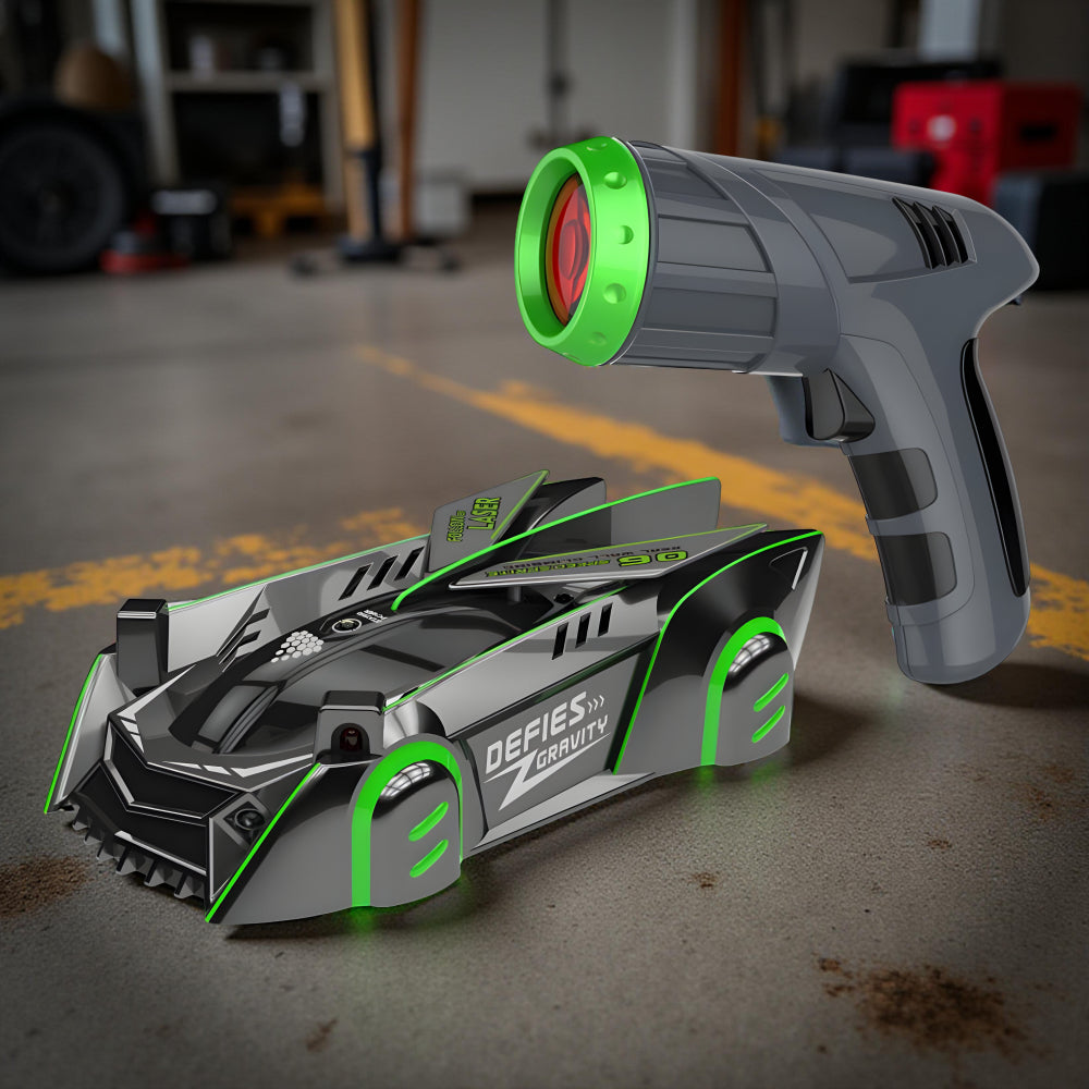 Gravity-Defying RC Car Laser Guided Wall Climbing Fun