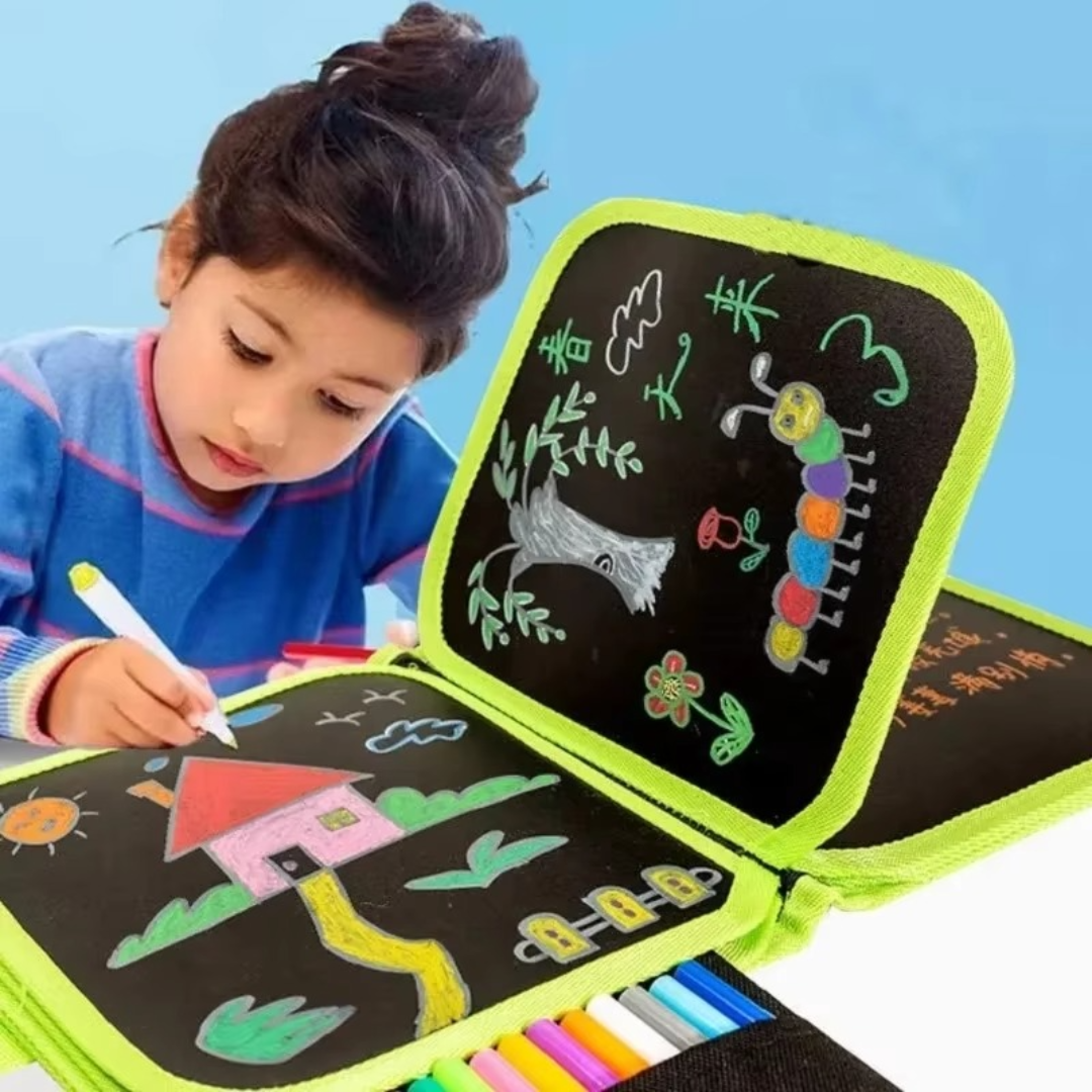 Reusable Drawing Book for Kids with Colorful Markers, Portable Creativity 2