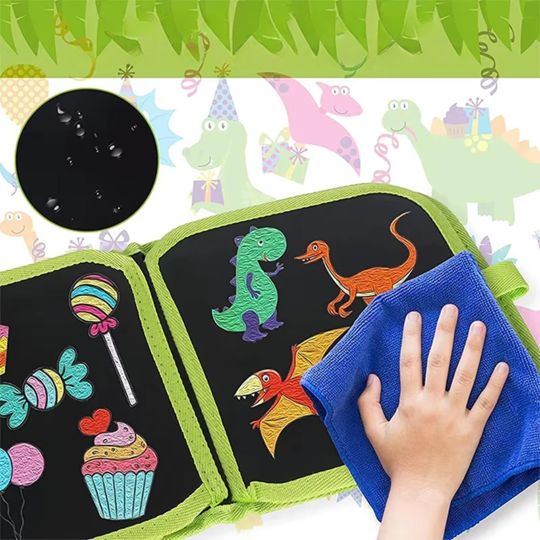 Reusable Drawing Book for Kids with Colorful Markers, Portable Creativity 3