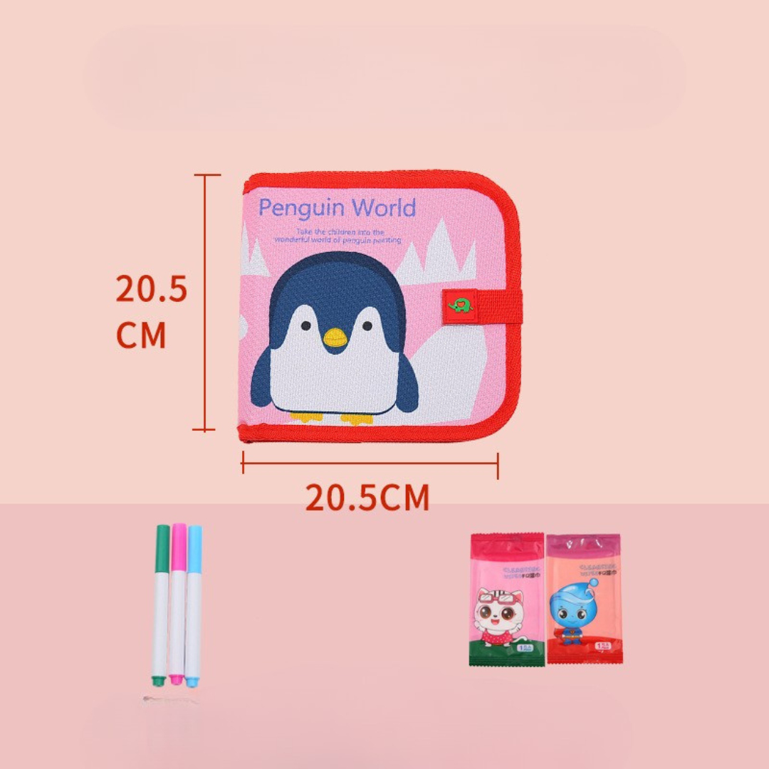 Reusable Drawing Book for Kids with Colorful Markers, Portable Creativity 8