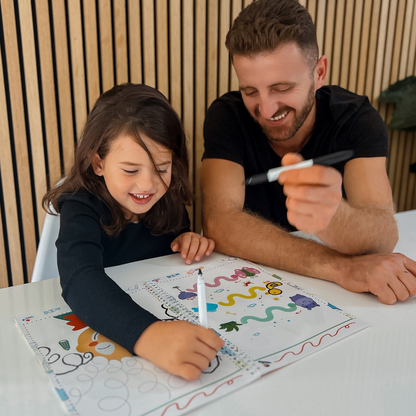 Reusable Writing Notebook for Kids 64 Pages Line Tracing Activities 3