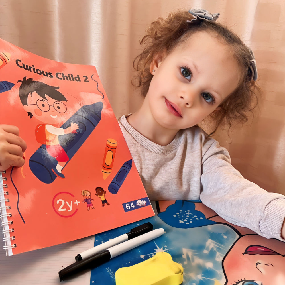 Kids Reusable Writing Notebook Erasable Educational Learning Book