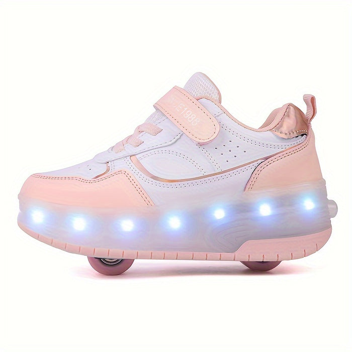 Sneakers with Wheels Kids Light Up Roller Shoes Fun Design 5