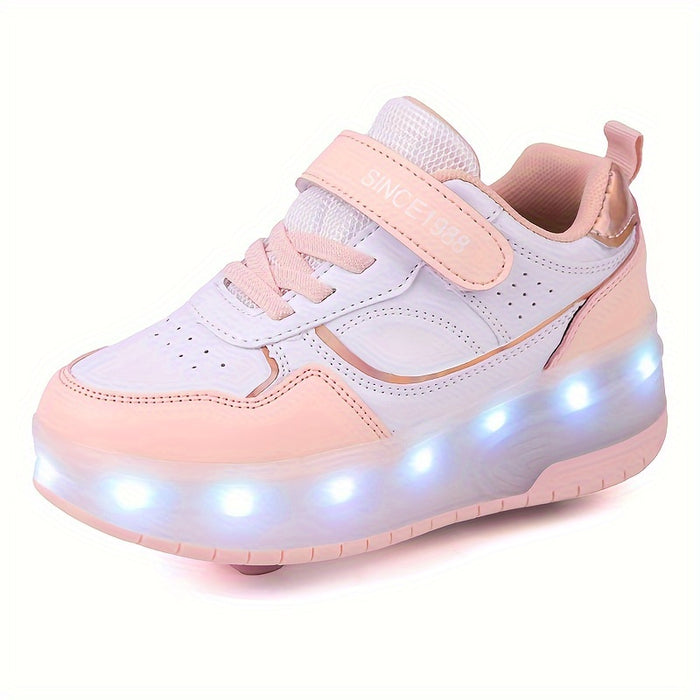 Sneakers with Wheels Kids Light Up Roller Shoes Fun Design 6