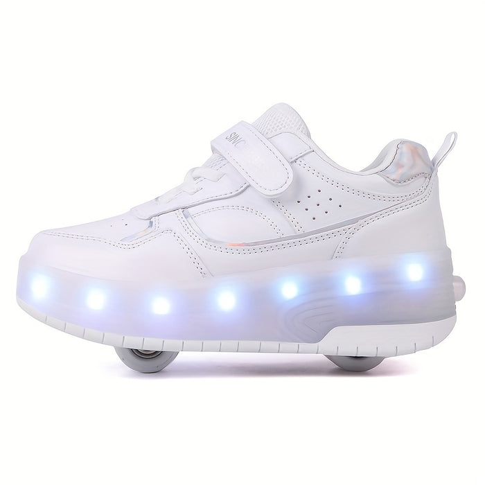 Sneakers with Wheels Kids Light Up Roller Shoes Fun Design 9