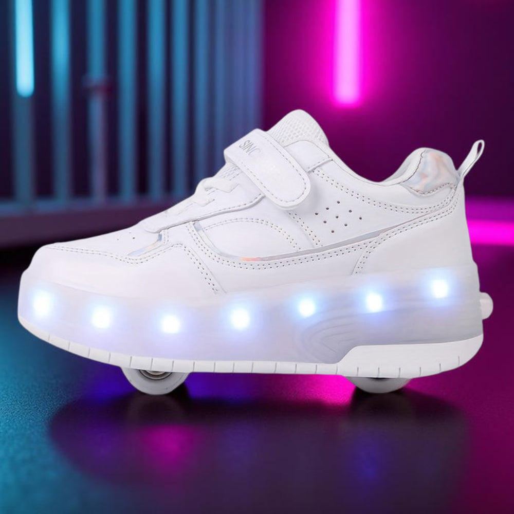 Light Up Roller Sneakers Kids Breathable Comfortable Shoes