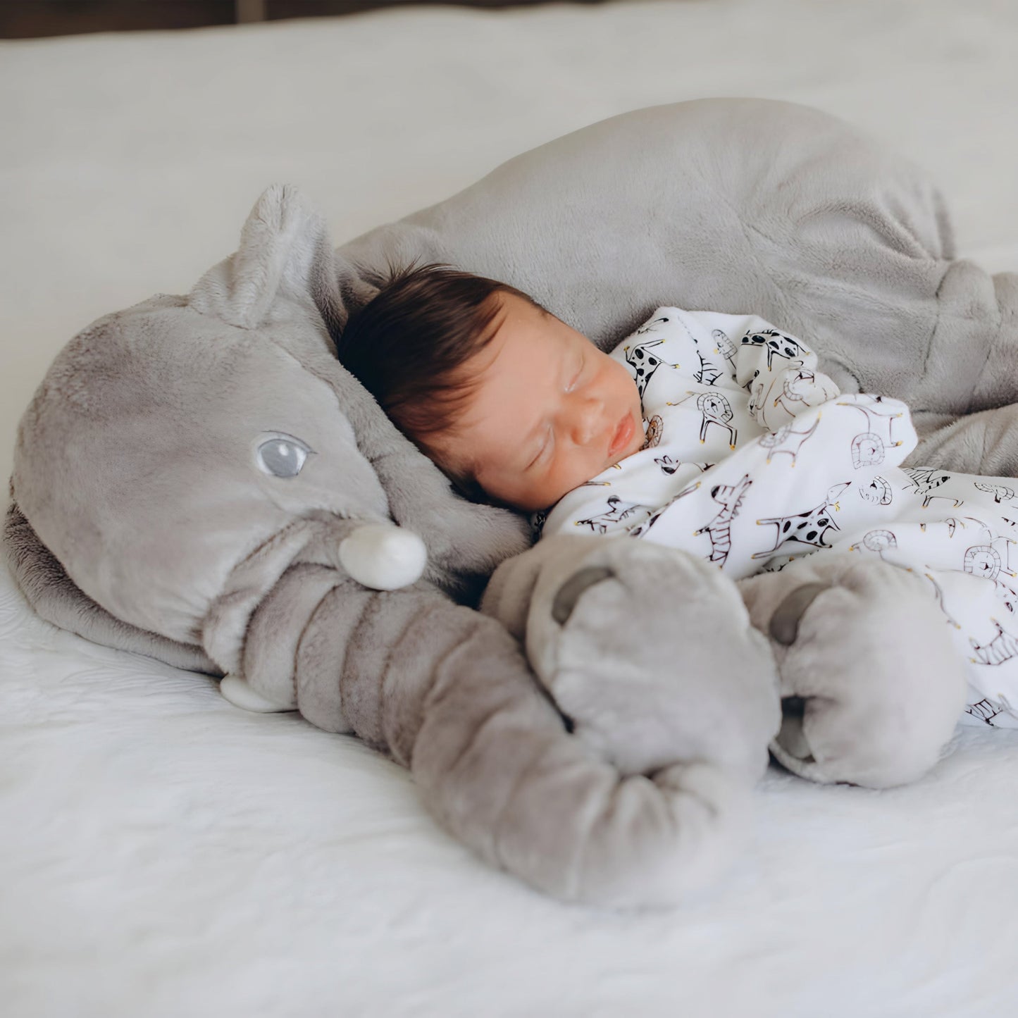 Soft Plush Elephant Cuddle Pillow for Babies and Kids 2