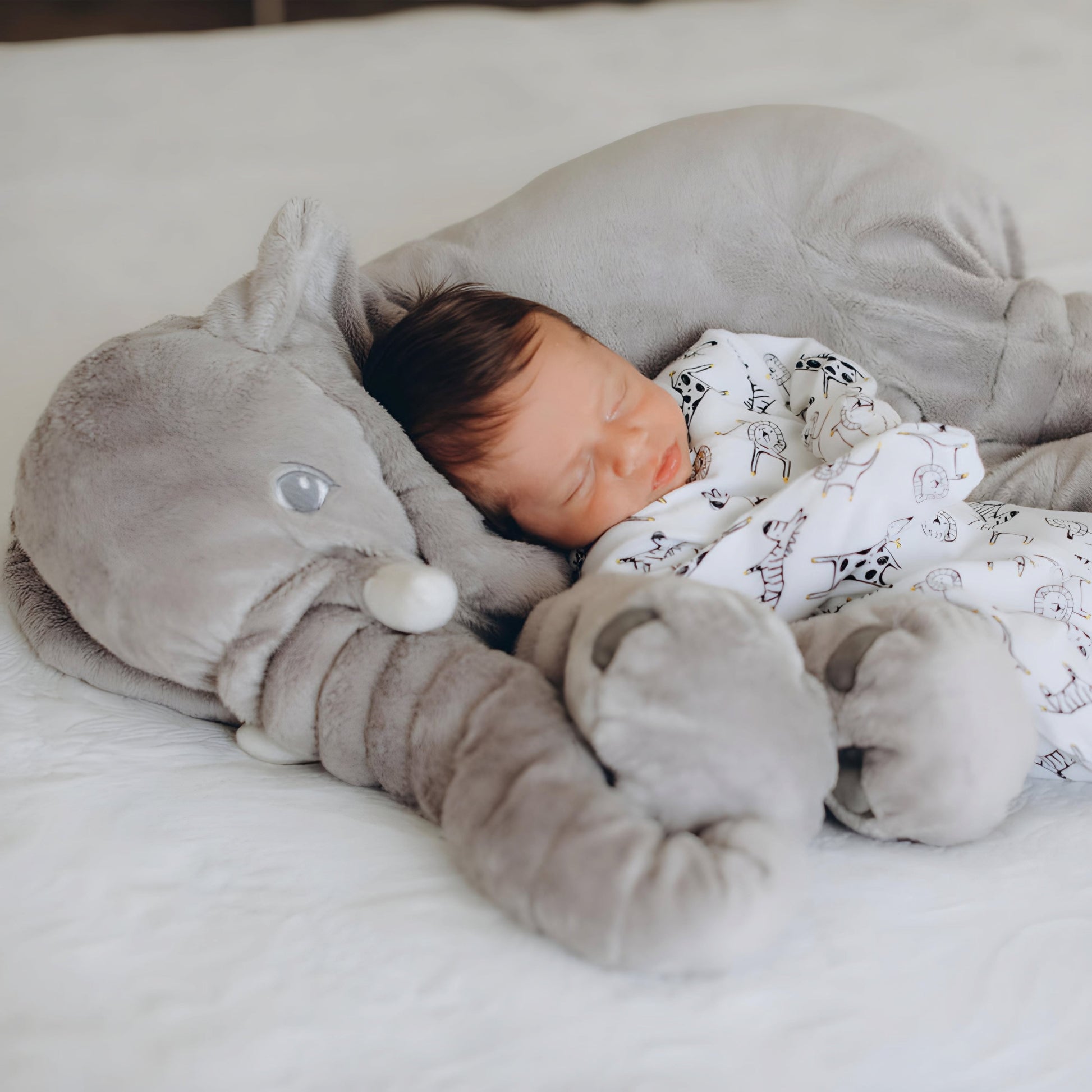 Soft Plush Elephant Cuddle Pillow for Babies and Kids 2