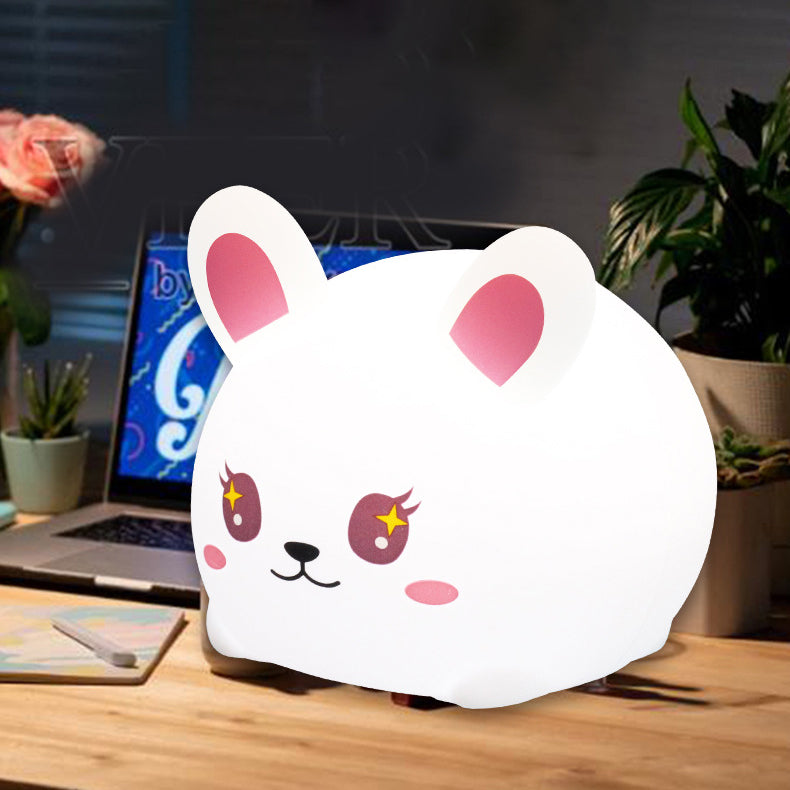 Squishy Silicone LED Night Light for Kids - Rechargeable Portable Lamp 3