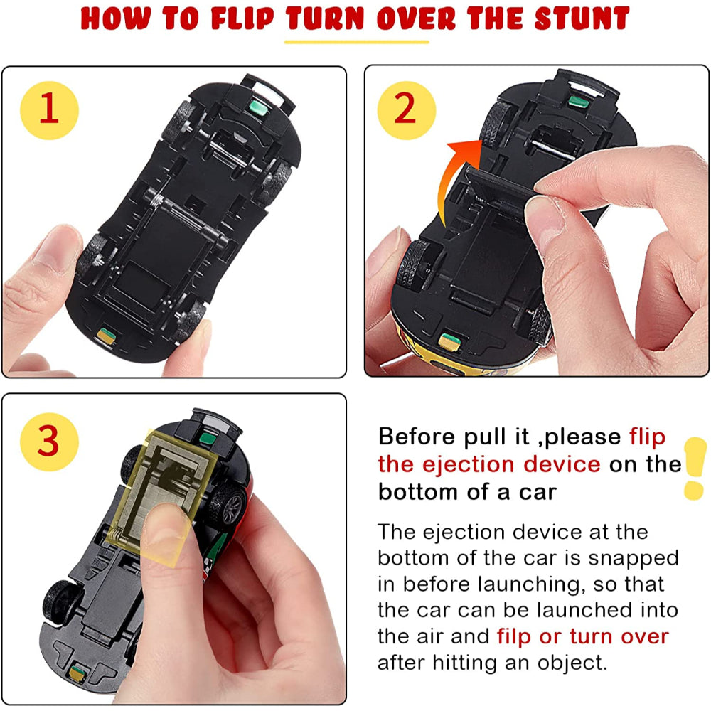 Stunt Cars Set 8 Pack Flip Jump Fun Safe Durable