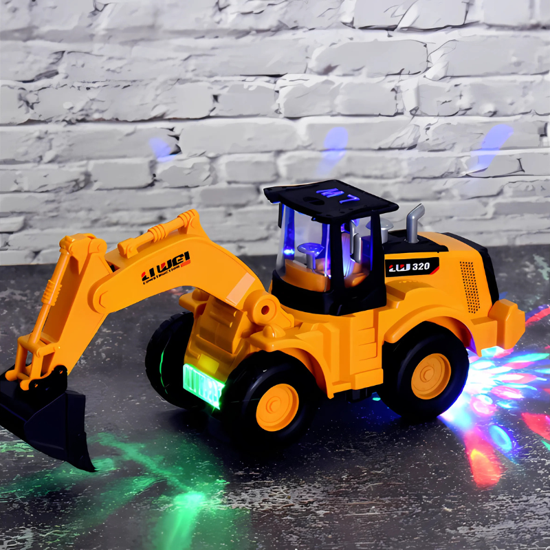 Toy Excavator Musical Lights Automatic Movement for Kids 0