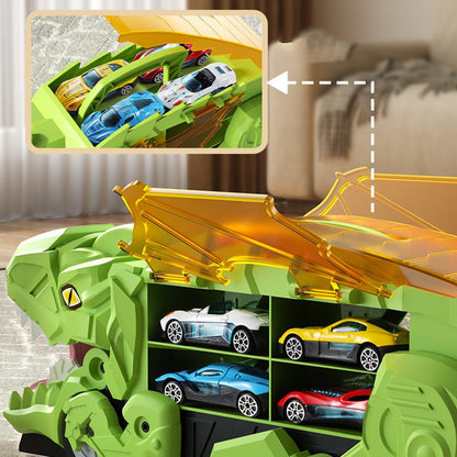Transforming Dinosaur Truck Toy with Racing Tracks for Kids 1