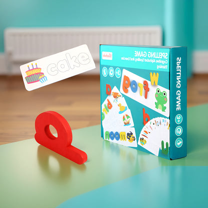 Wooden Alphabet Learning Game Kids Educational Spelling Toy Set