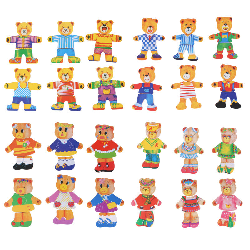 Wooden Dress-Up Puzzle Toy for Kids - Creative Outfit Game 5
