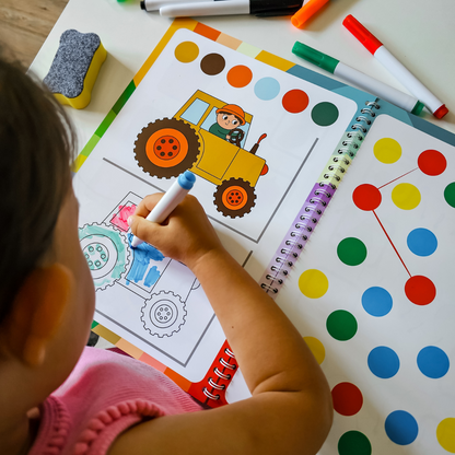 Write and Wipe Learning Notebook for Kids Ages 2-5 Reusable Fun 6