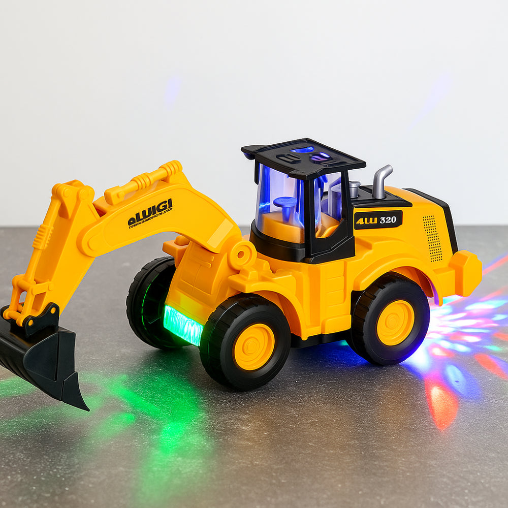 Musical Excavator Toy Kids Light Up Automatic Educational