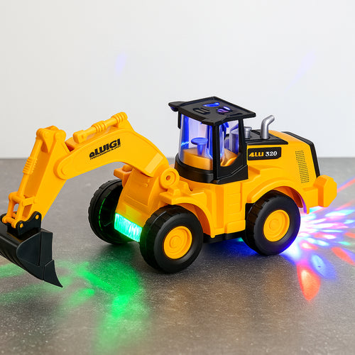 Musical Excavator Toy Kids Light Up Automatic Educational