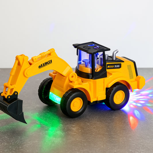 Musical Excavator Toy Kids Light Up Automatic Educational
