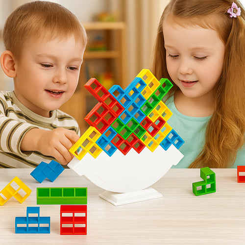 Magnetic Stacking Game Kids Balance Educational Brain Toy