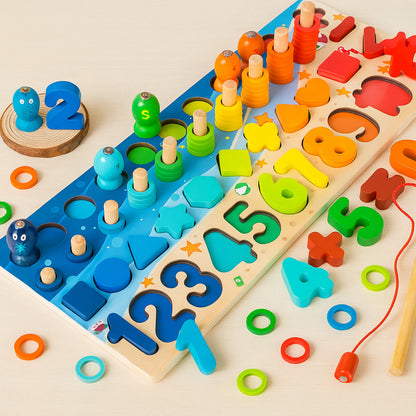 Montessori Wooden Game Board Cognitive Skills Safe Fun Learning