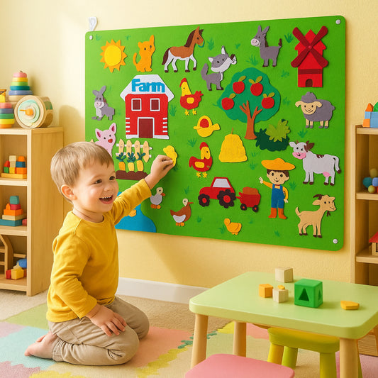 Felt Board Set Educational Learning Toy Creative Activity Kit