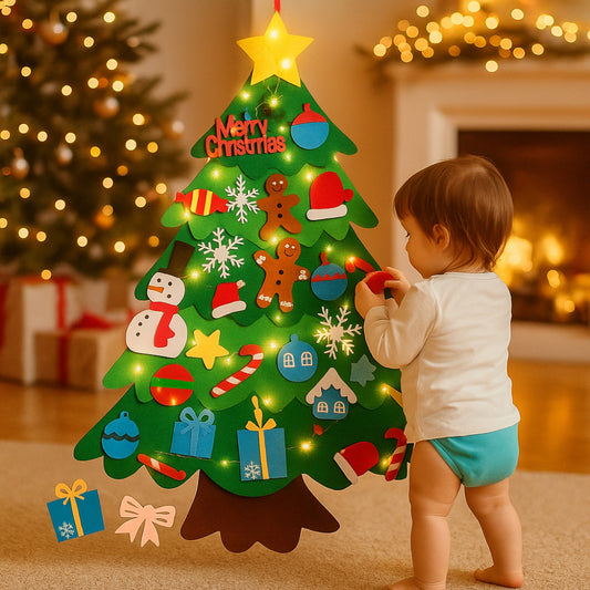 Kids Felt Christmas Tree DIY Decoration Set Holiday Activity